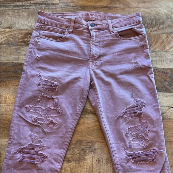 Mauve / Pink Distressed Next Level Flex Skinny Jeans - Picture 2 of 11